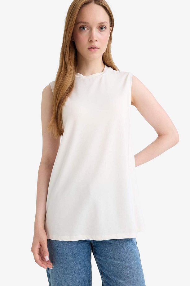 Regular Fit Bisiklet Yaka Kolsuz Tunik F9753AX25HS - 3