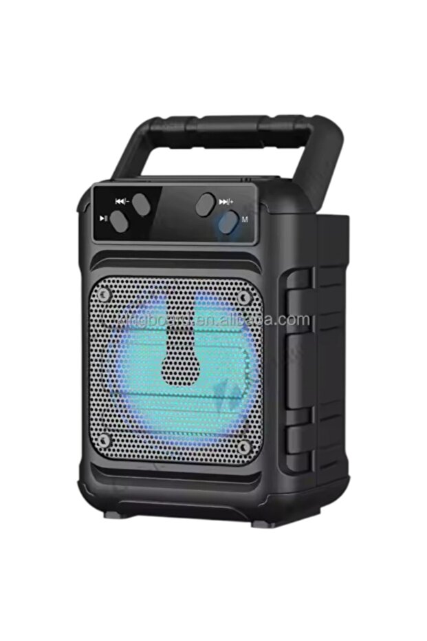 GTS-1361 مكبر صوت كاريوكي صغير محمول مزود ببلوتوث ومكبر صوت متعدد الوسائط مع إضاءة LED وعربة محمولة
