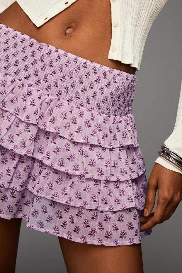 Fırfırlı mini etek - 5