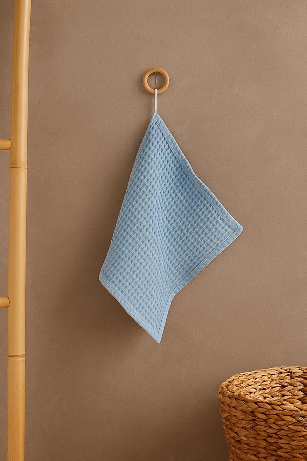 Waffle Dokulu Pamuklu Mutfak & El Havlusu Kurulama Bezi 4'lü Set – Soft Renkler - 5