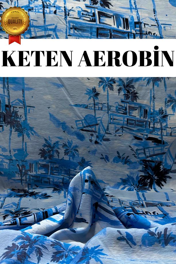 Doğal Duruşlu Hava Geçiren Aerobin Keten Kumaş – Yumuşak Dokulu, Esnek Yapı - 1