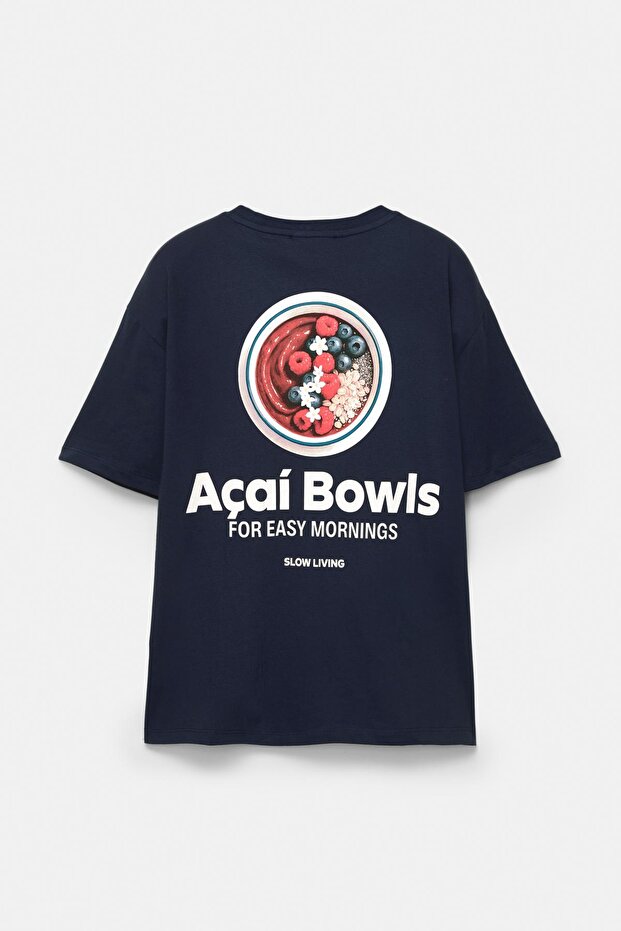 Açaí grafik baskılı t-shirt - 7