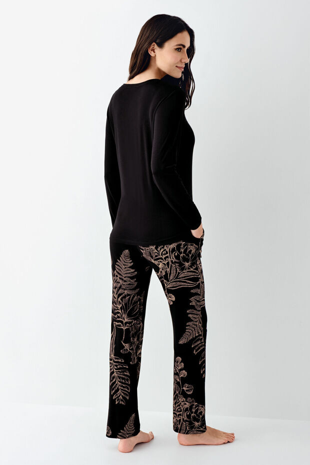 Ženska crna pidžama - 4