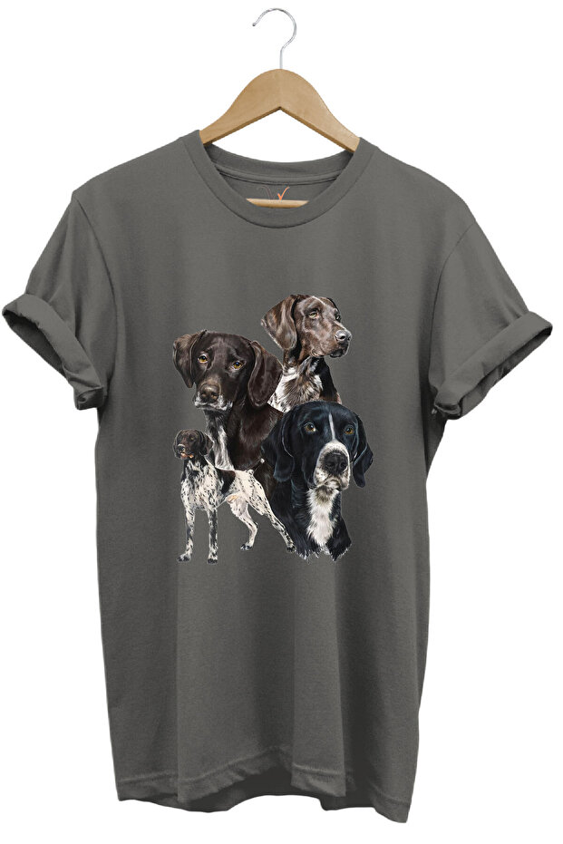 Hunting Hunting Pointer Hunting Dogs Printed 100% Cotton Regular Fit Unisex T-Shirt