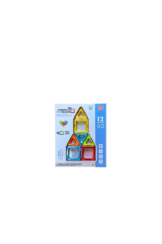 3D Magnetic Block Set, 12 Elements - 4