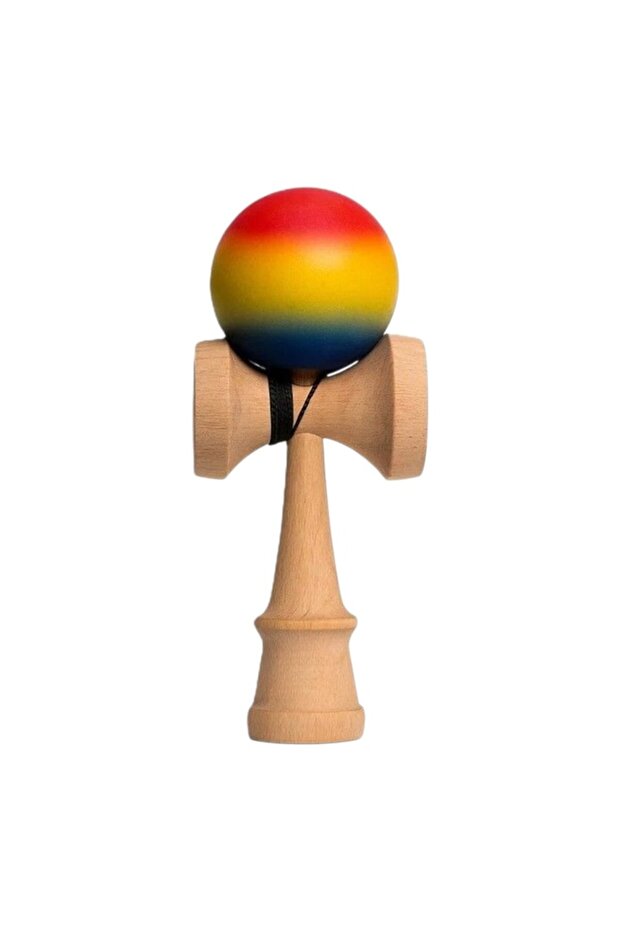 Professional Kendama, wood, 18 cm, skill game, gradient pattern, red / multicolor - 3