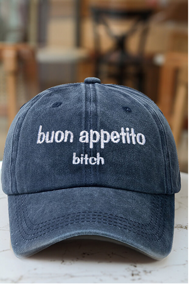 Buon Appetito (Good Appetite Baby) Embroidered Vintage Hat Cap