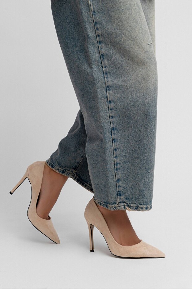 Vanessa Ten Suede 10 cm-es hegyes orrú vékony sarkú női tűsarkú - 4