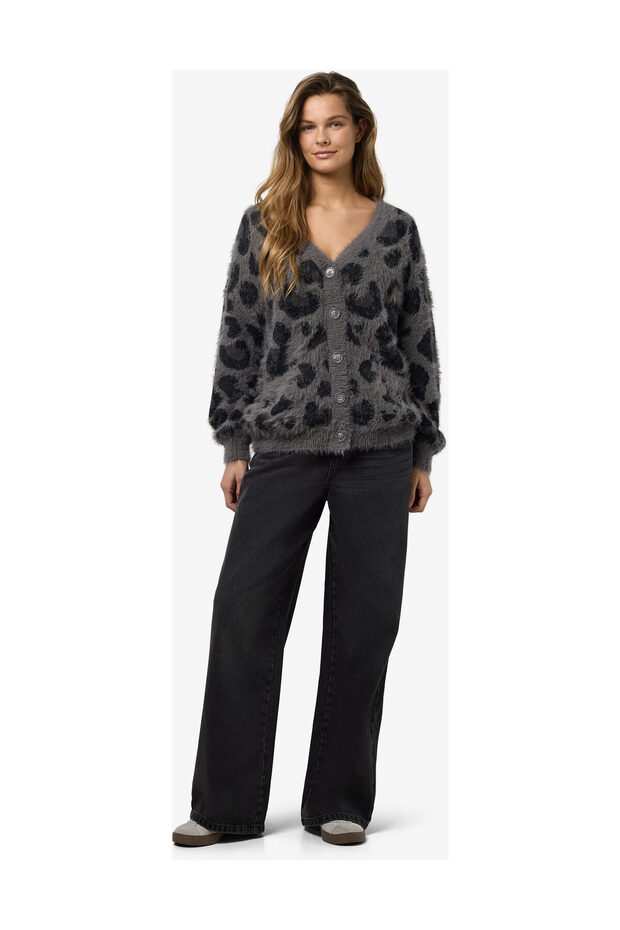 NMFLYNN L/S STRICK-STRICKER MIT V-AUSSCHNITT NOOS