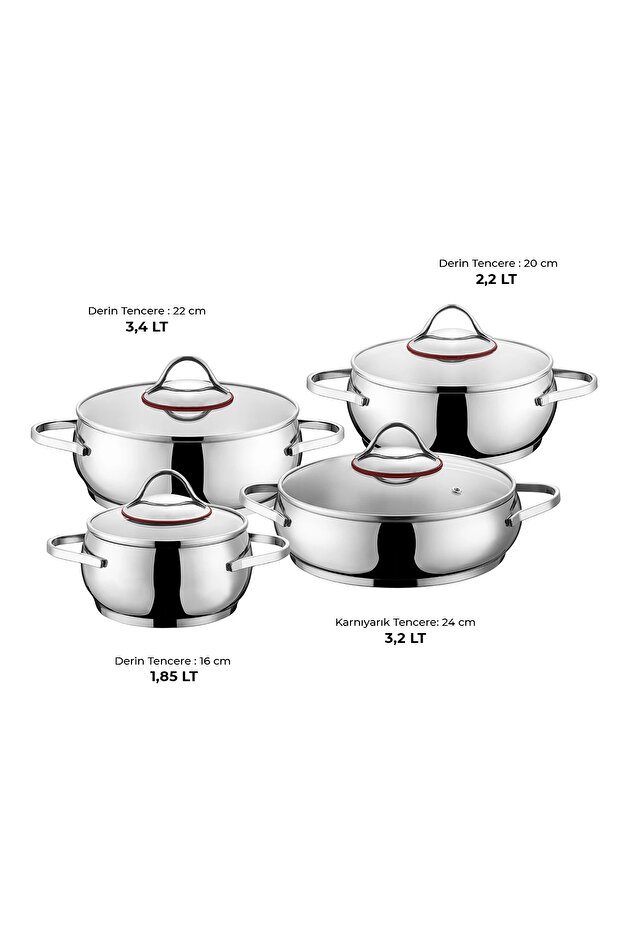 Seylan Tencere Seti 8 Parça - 7