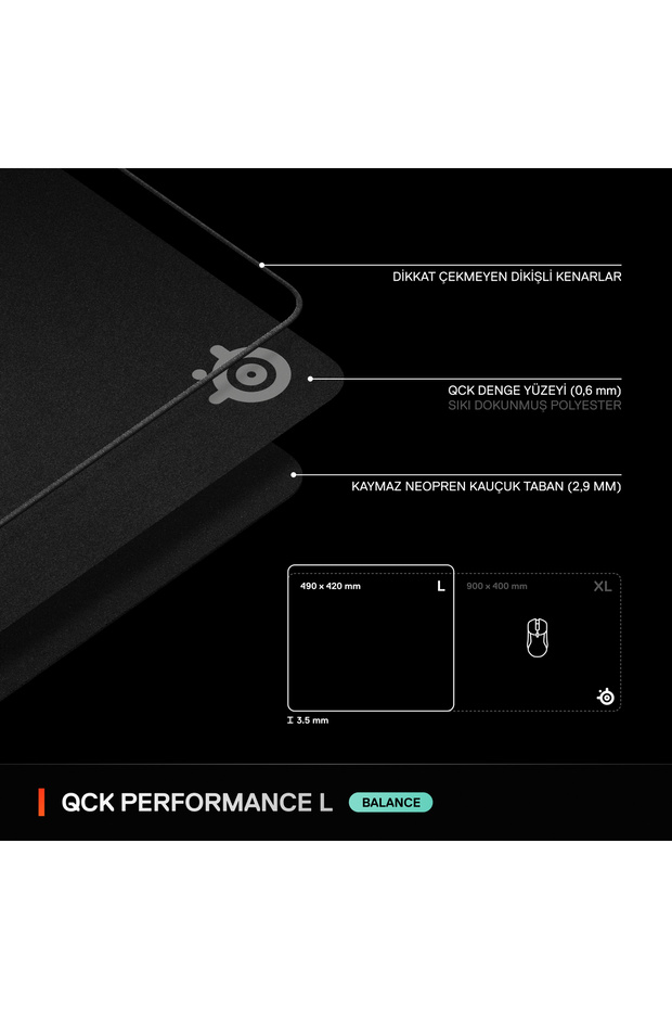 QcK Large Performance Balance Gaming Mouse Pad - 8