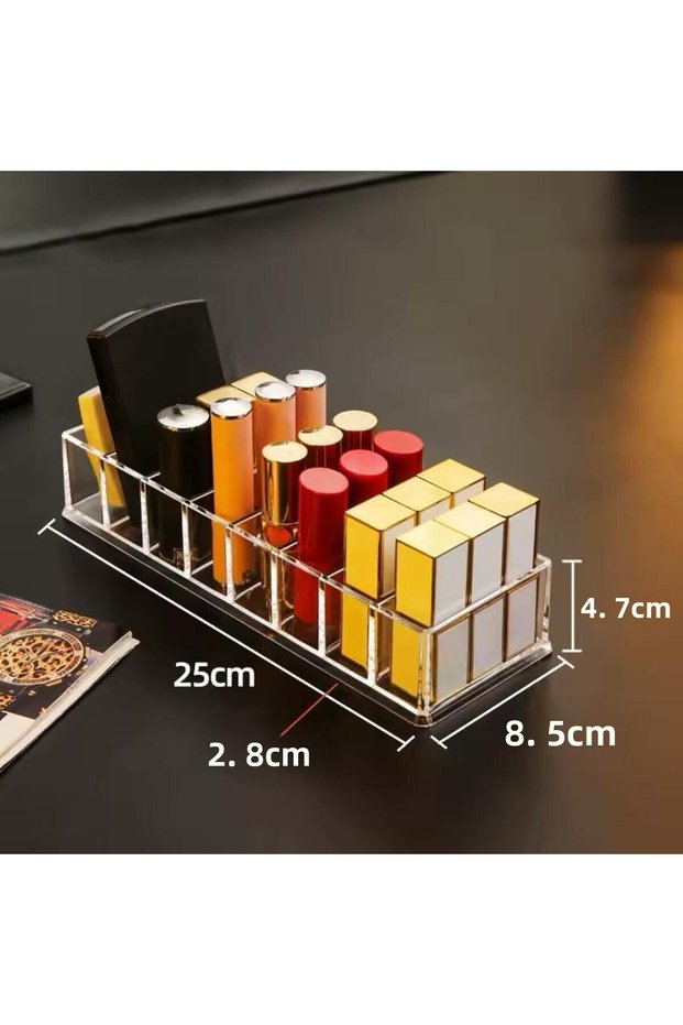 Makeup Organizer Organizer Transparent Table Top Practical 8 Compartments