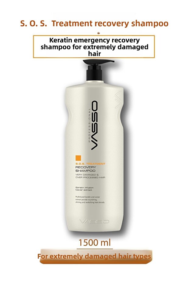Keratin and Caviar Extract Shampoo for Extremely Damaged Hair 1500 ml