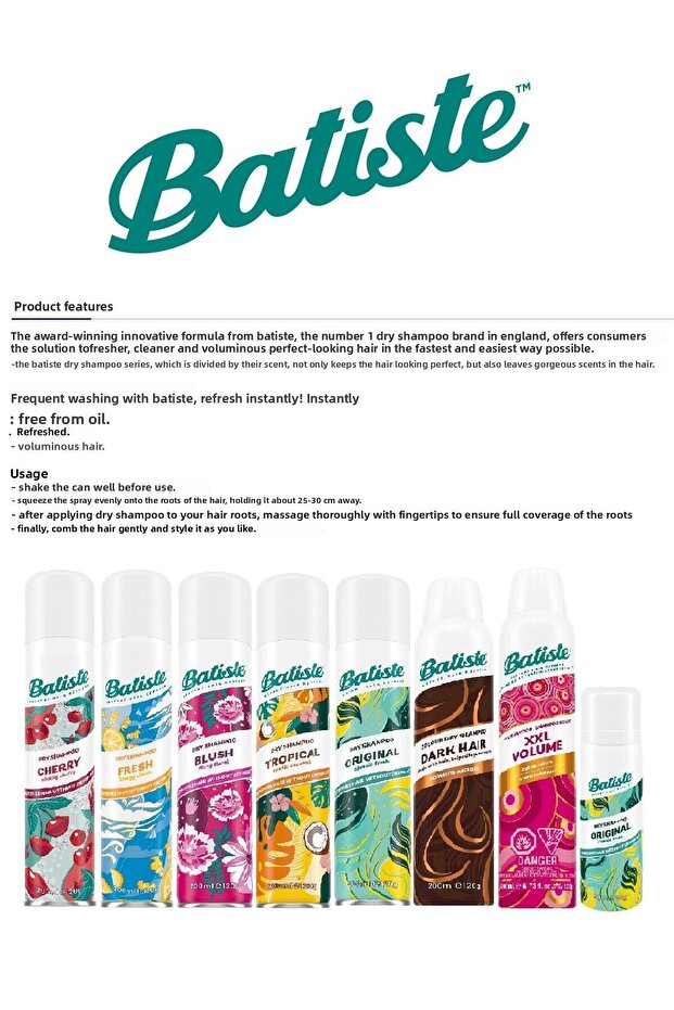 Batiste Fresh dry shampoo, 200 ml - 3