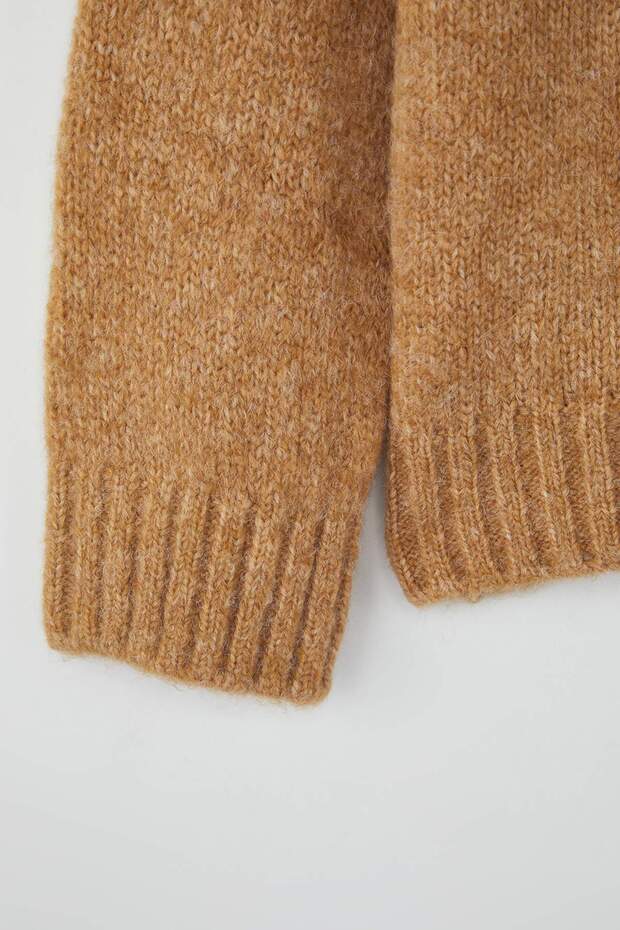 Wardrobe Essentials Camel Yumuşak Dokulu Geniş Kalıp Basic Triko Kazak | TWOAW26KZ00073 - 6