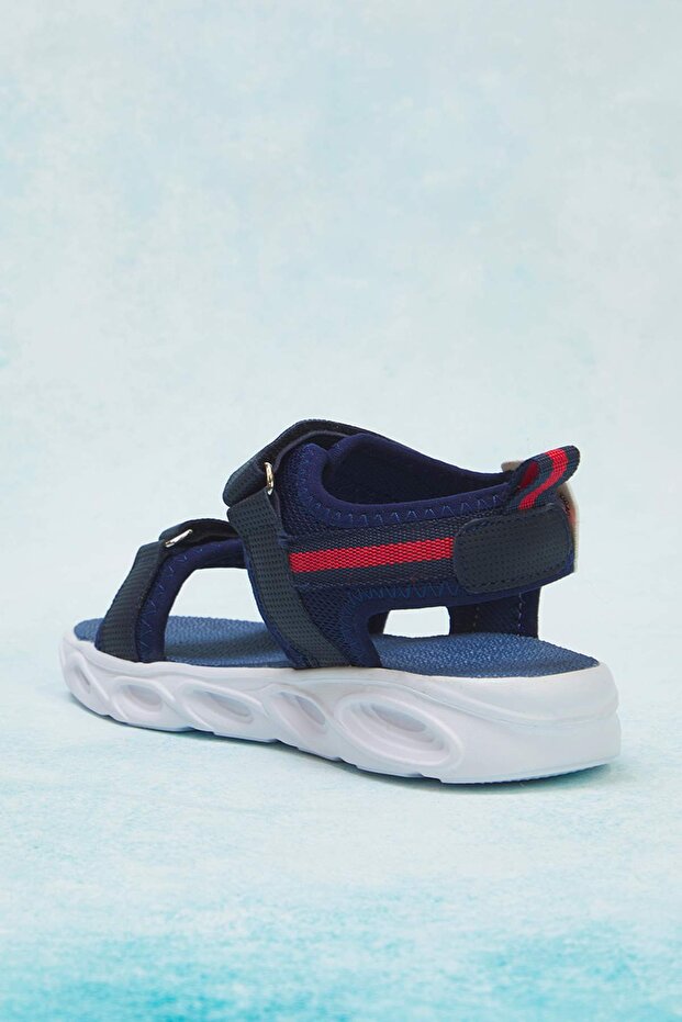 Lacivert Işıklı Küçük Erkek Çocuk Kids Spor Sandalet TAKSS25SD00071 - 5