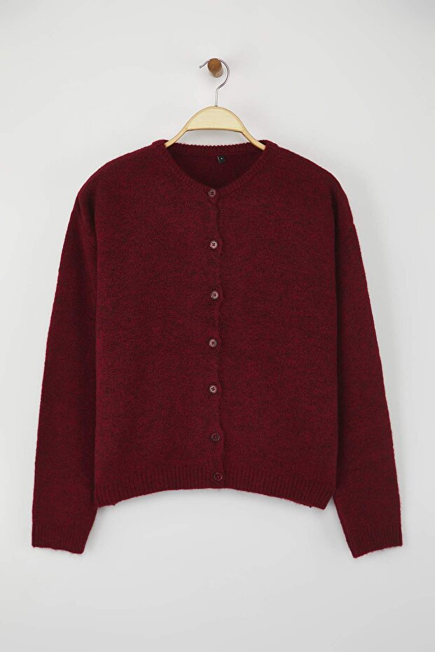 Wardrobe Essentials Kırmızı Yumuşak Dokulu Triko Hırka | TWOAW26HI00082 - 5