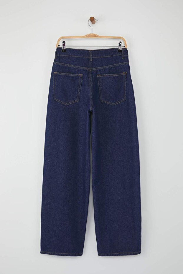 Mavi Yüksek Bel Bol Kesim Barrel Jeans TWOAW26JE00088 - 6