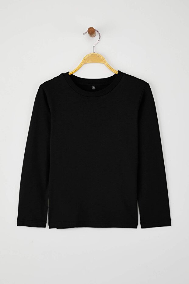 Siyah-Taş-Haki 100% Pamuk 3'lü Düz/Basic Regular Örme Erkek Çocuk Okul T-Shirt TKDAW26TS00004 - 6