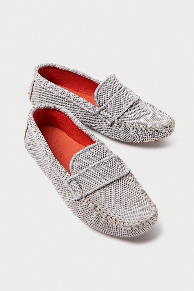 Summer Women's Knitwear Gray Ballerinas & Loafers -Mstb2020-Gr