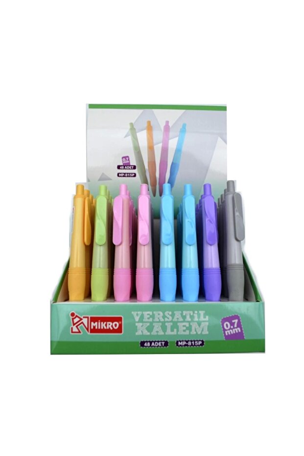 Versatil Basmalı Kalem 0,7 Pastel Renkler MP-815P  1  Adet - 4