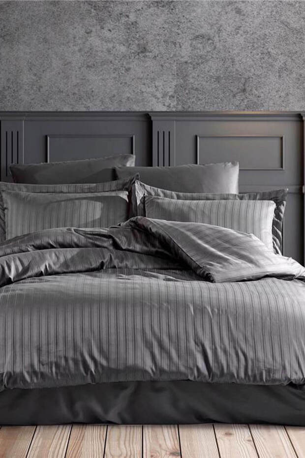 Double Waterline Satin Duvet Cover Set Polycotton