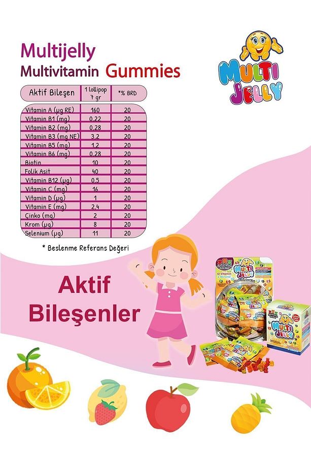 Multibal Multı Jelly ( Multi Vitaminli Jelıbon ) 40 Lı Kavanoz - 3