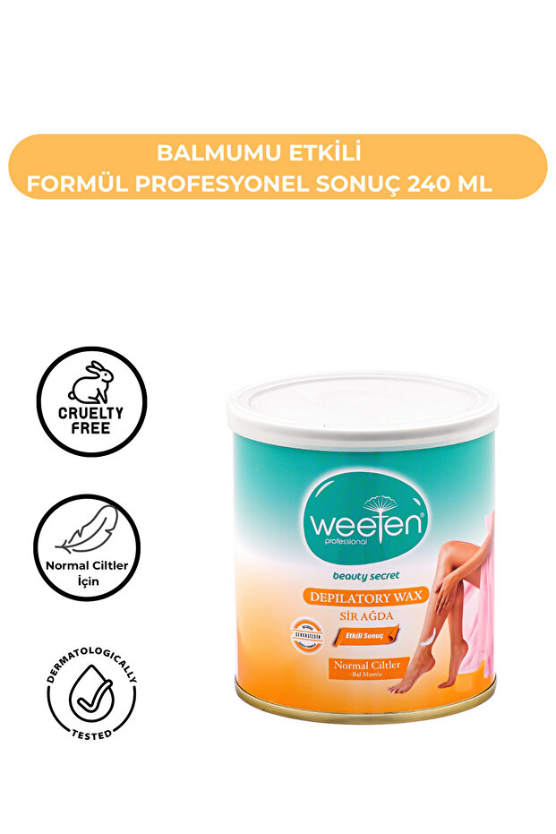Balmumlu Konserve Sir Ağda 240 ml | Tüm Cilt Tipleri İçin | Şekersiz, Bez ile kullanılır. - 5