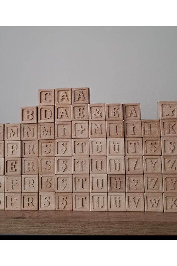 Ahşap Harf Küpleri - 1