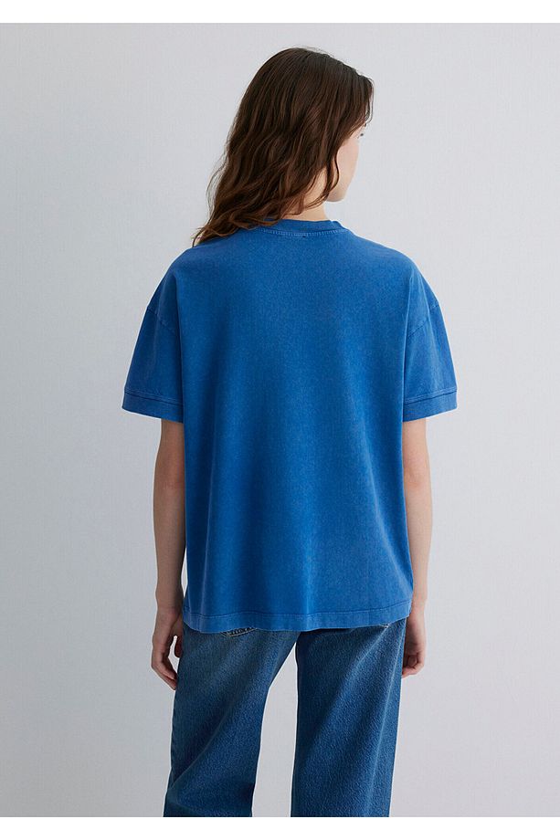Baskılı Tişört Loose Fit / Bol Rahat Kesim 1613224-88121 - 4
