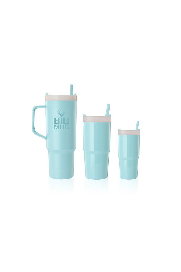 Tritan Big Family – 3'lü İç İçe Geçebilen Pipetli Bardak mug Seti - AİLE BOYU 3 LÜ MUG - 5