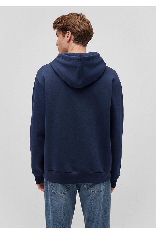 Kapüşonlu Lacivert Basic Sweatshirt 0S10275-70490 - 4