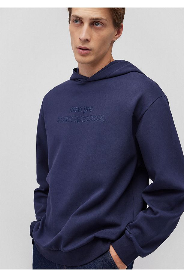 Kapüşonlu Lacivert Sweatshirt 0S10288-84371 - 1