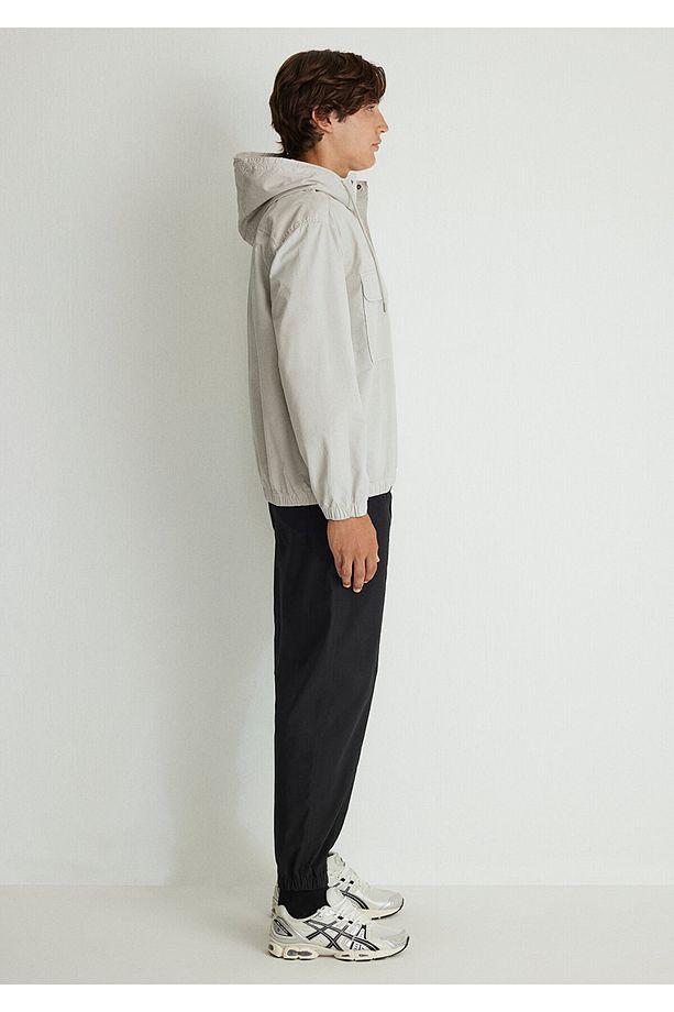 Kapüşonlu Gri Sweatshirt 0211155-70144 - 3