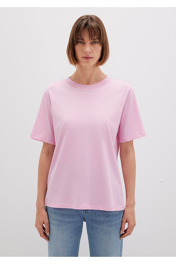 Pembe Basic Tişört Regular Fit / Normal Kesim 1600955-71117 - 4