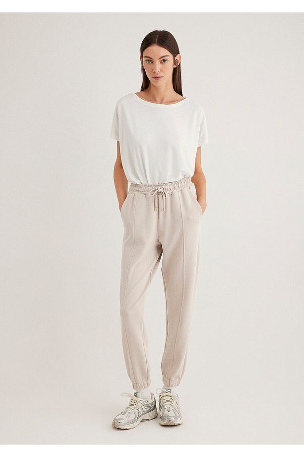 Lux Touch TENCEL TM Modal Bej Eşofman Altı 1600453-34531 - 1