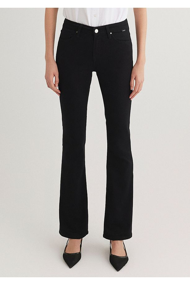 Molly Casual Siyah Jean Pantolon 1013624623 - 4