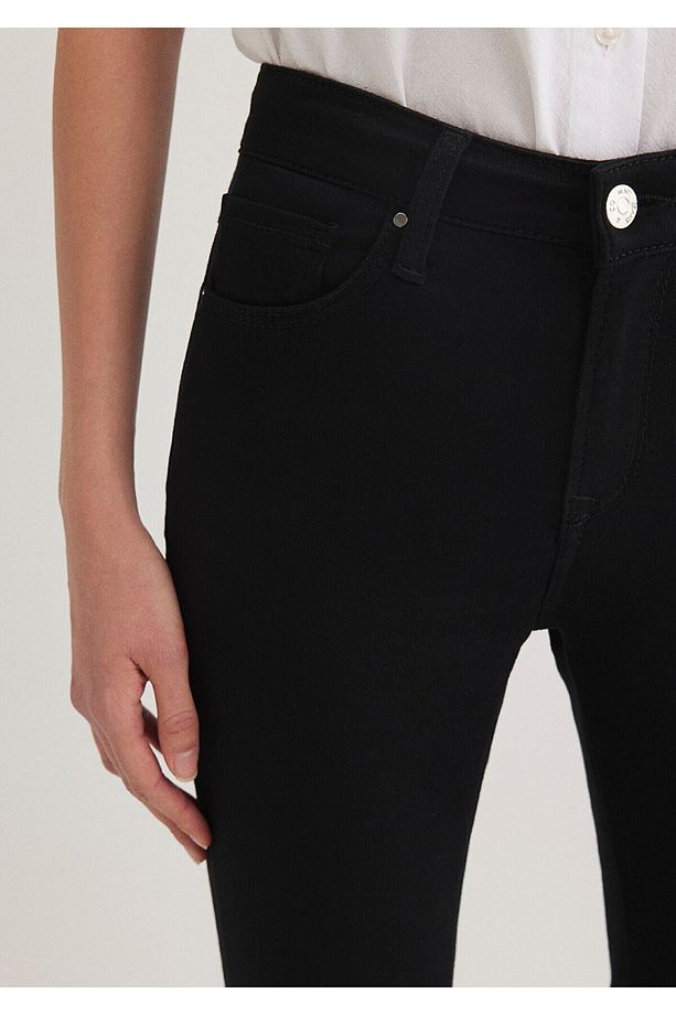 Molly Casual Siyah Jean Pantolon 1013624623 - 7