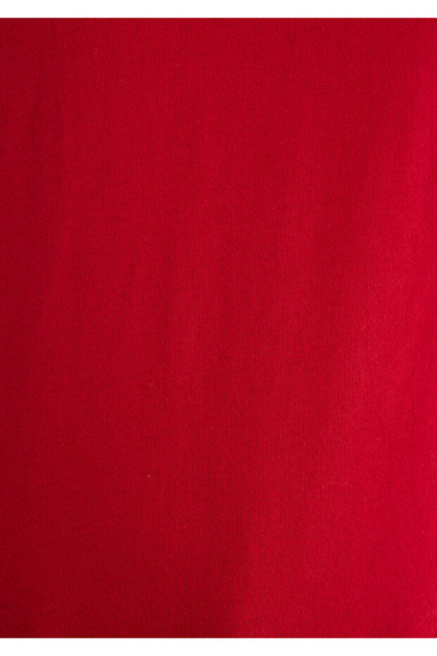 Červené tričko Slim Fit s potištěným logem -065781-34535 - 8