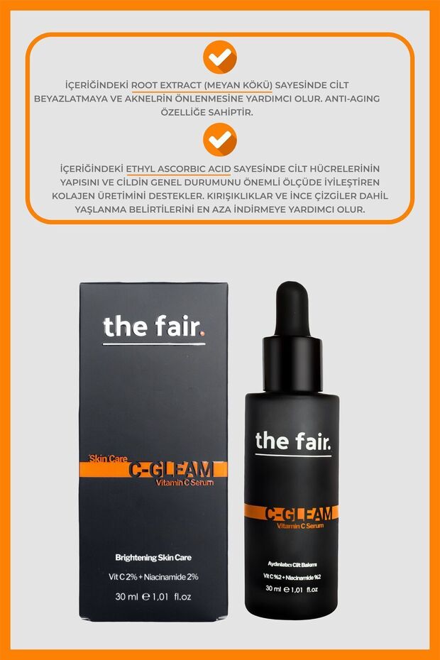 Stick Tüm Cilt Tipleri Için Yüksek Koruyucu Güneş Kremi Ve The Fair. C Gleam C Vitamini Serum - 5