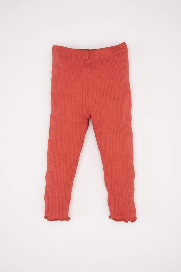 Kız Bebek 2li Takım Fitilli Kaşkorse Uzun Kollu Basic Düz Tişört Tayt D6200A5NS - 2