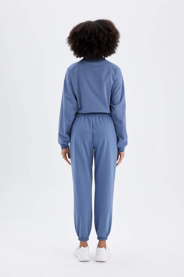DeFactoFit Sporcu Jogger İnce Eşofman Altı Standart Fit Basic Düz Uzun C9381AX24AU - 8