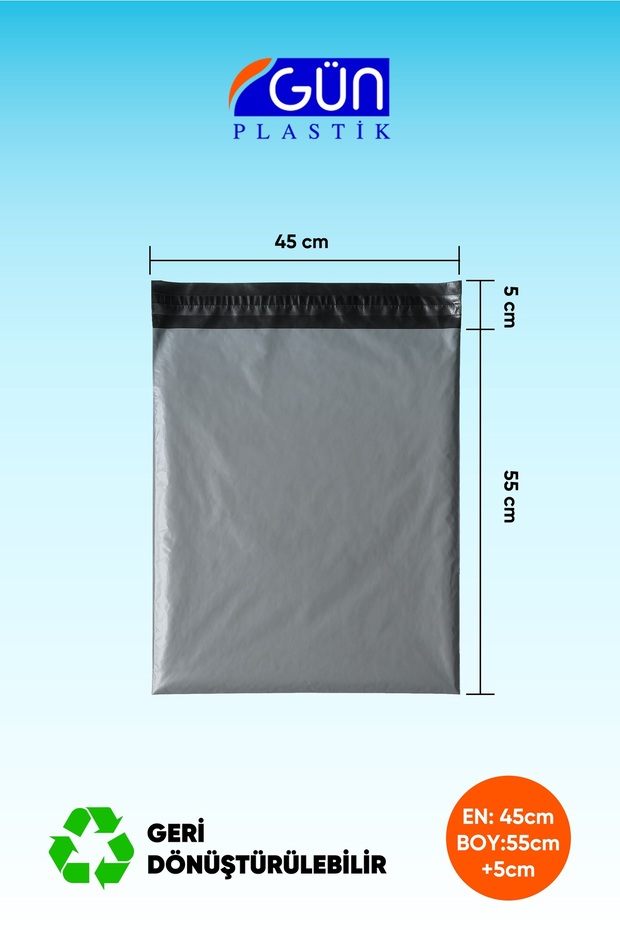 Cepsiz Kargo Poşeti 45 x 55 + 5 cm (200 adet) - 1