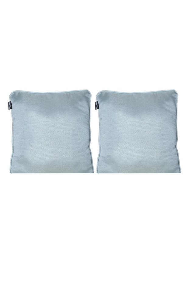2-Piece Shiny Corded Throw Pillow Cover Sky Blue
