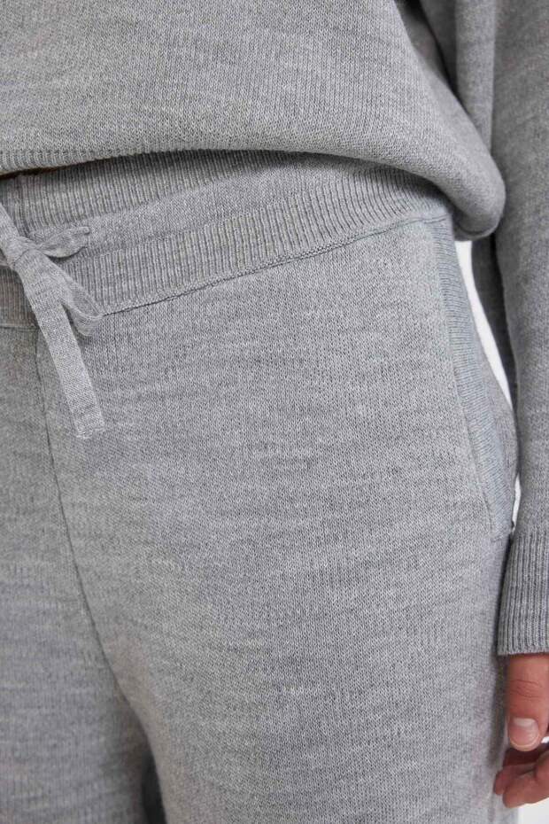 Jogger Triko Pantolon Cepli Basic Düz Beli Lastik Bağcıklı R1701AZ24WN - 5