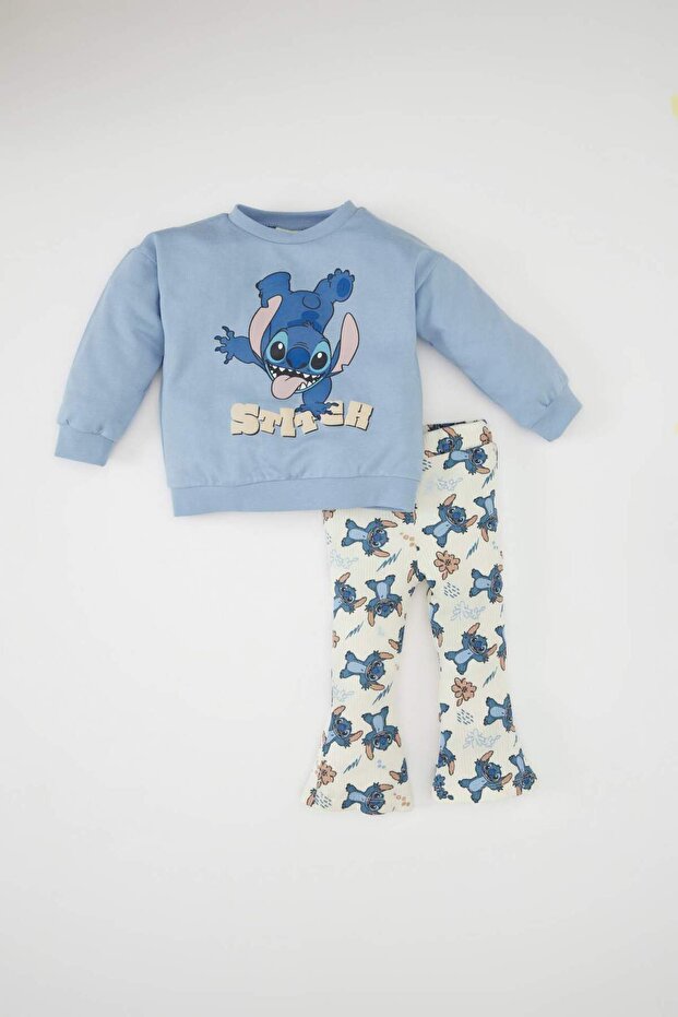 Disney Lilo & Stitch Baby Girl Sweatshirt and Flared Leg Set - Set of 2