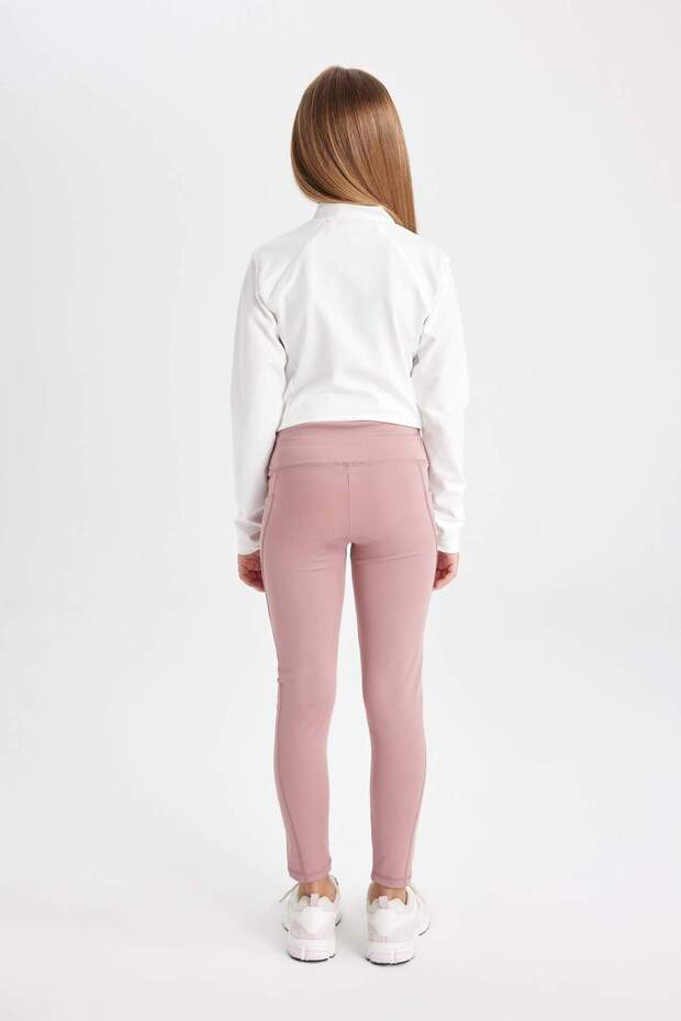 Kız Çocuk Basic Düz Standart Boy Cepli Tayt C9638A824AU - 6