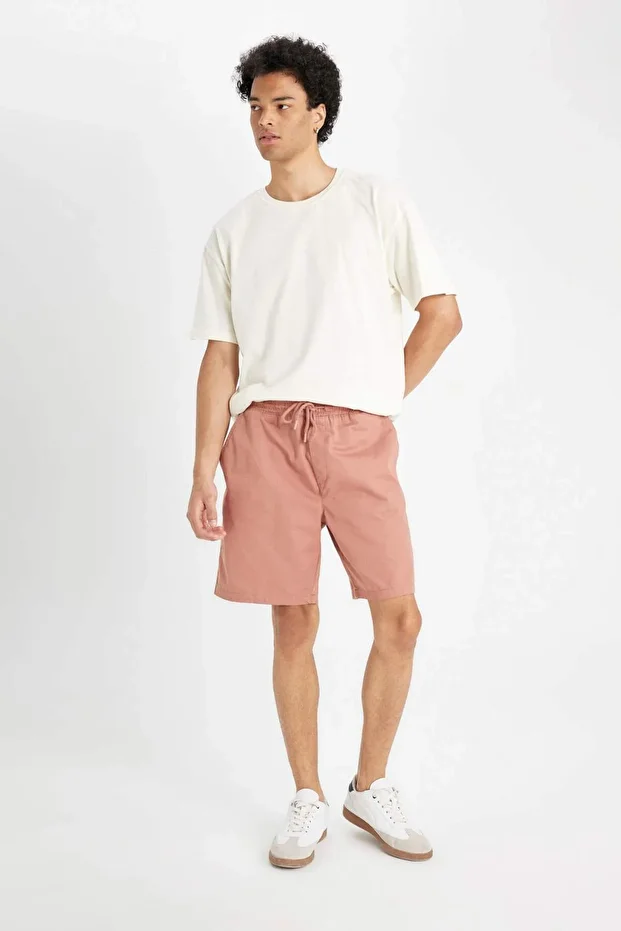 Relax Fit Gabardin Bermuda Şort D4697AX24HS - 2