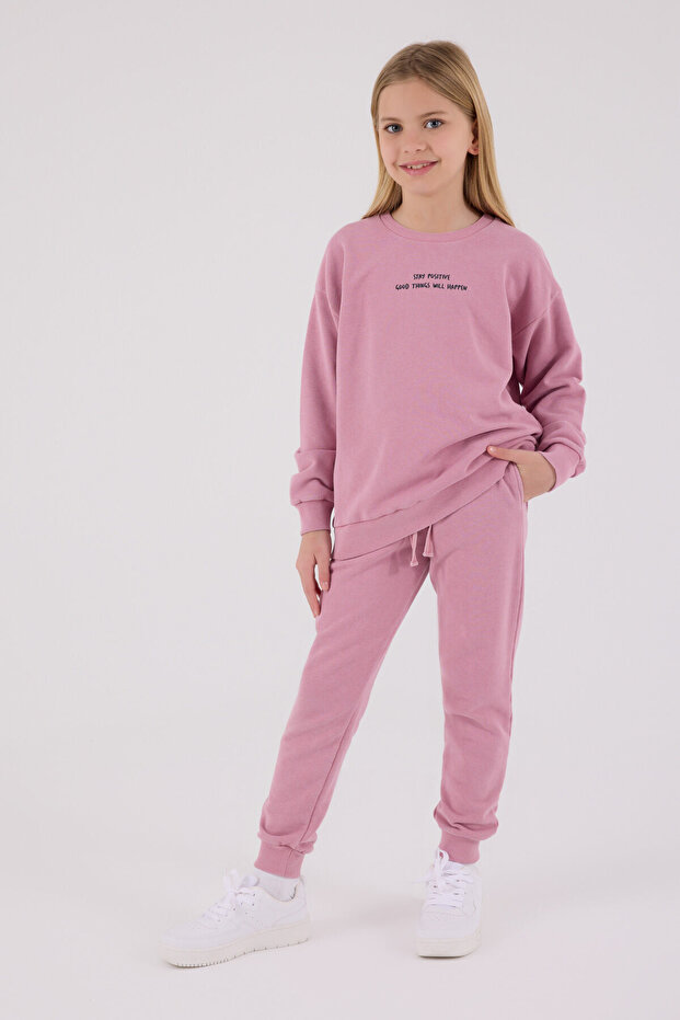 Devojčički roze trenerka set - 2