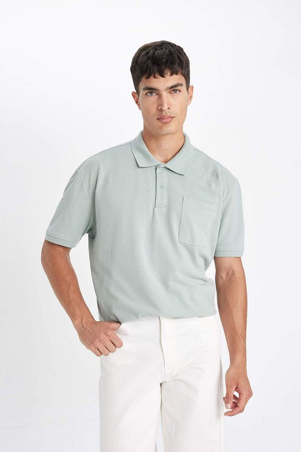 %100 Pamuk New Regular Fit Polo Yaka Kısa Kollu Pike Basic Düz Tişört D4610AX24SM - 3